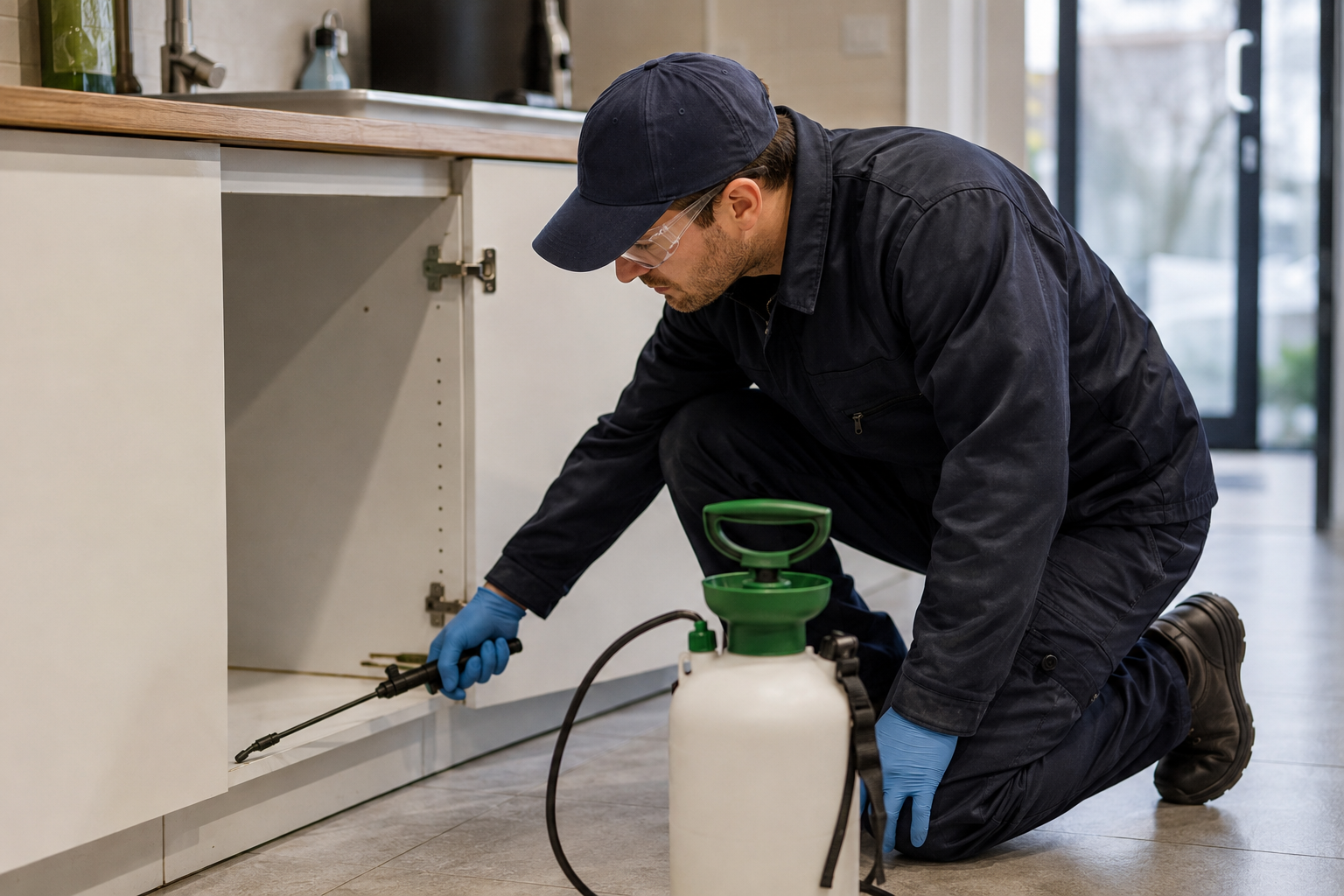 Professional pest control treatment